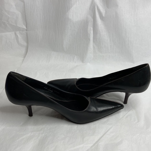 Cole Haan size 8 brown leather 2 1/2 inch pointy pumps great condition - Picture 12 of 12